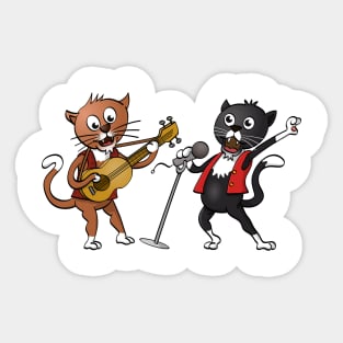 The meowing cats Sticker